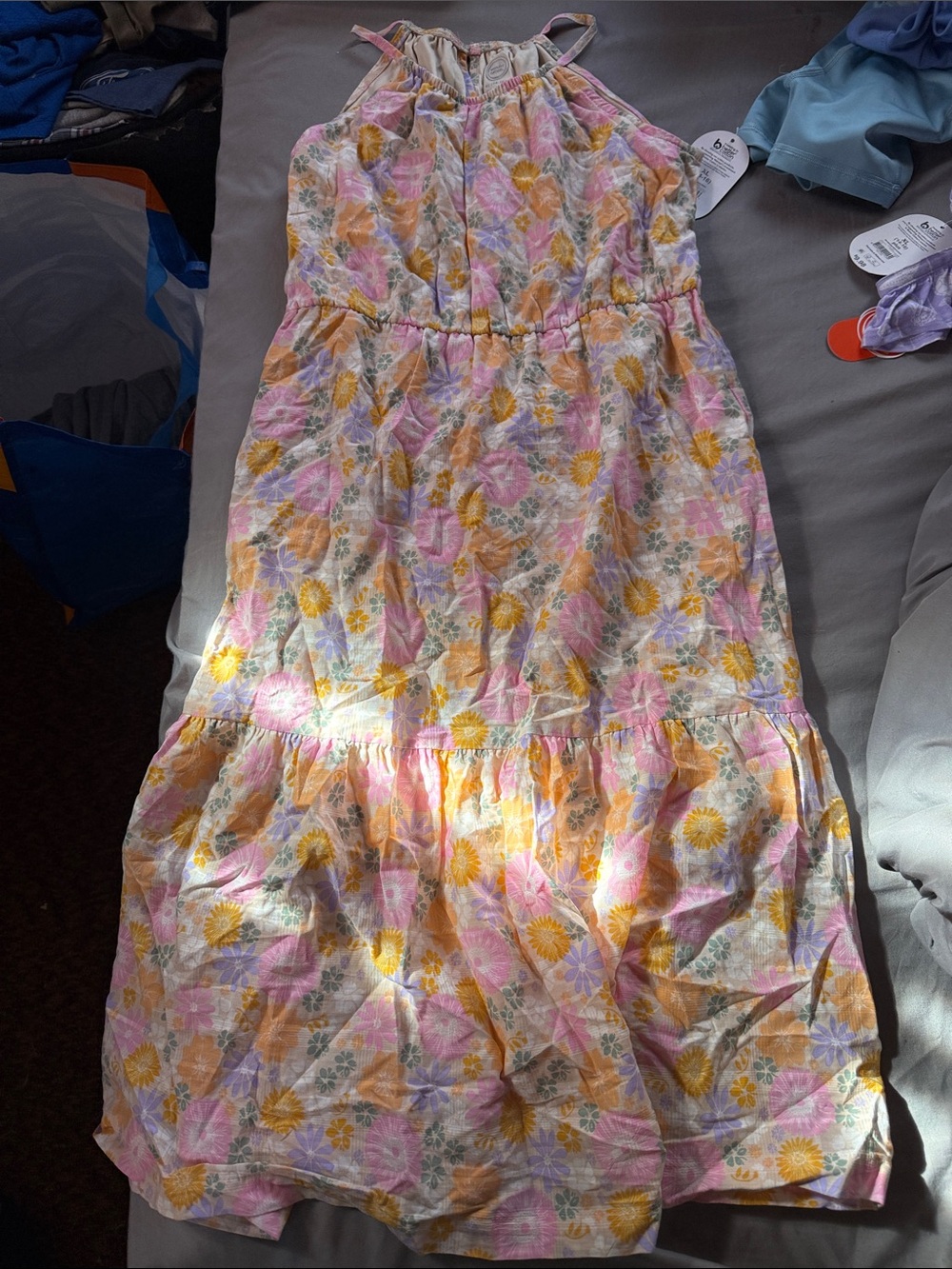 wonder nation Pink, Yellow & White Floral Sundress